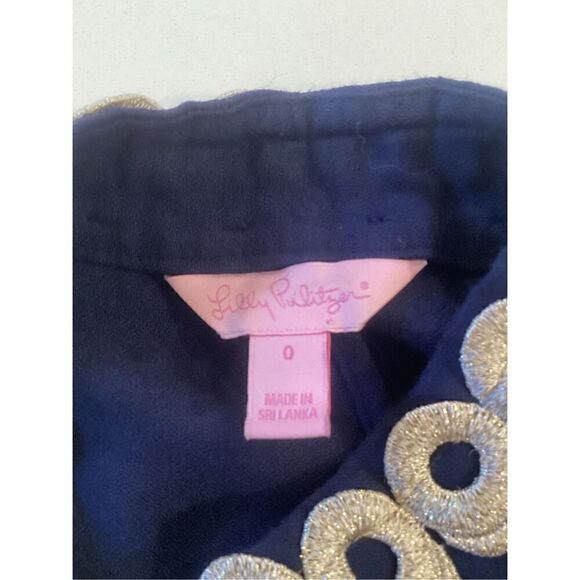 Lilly Pulitzer Jane Shift Dress Sz 0 True Navy Lace Detail $145.00 New - Picture 7 of 10
